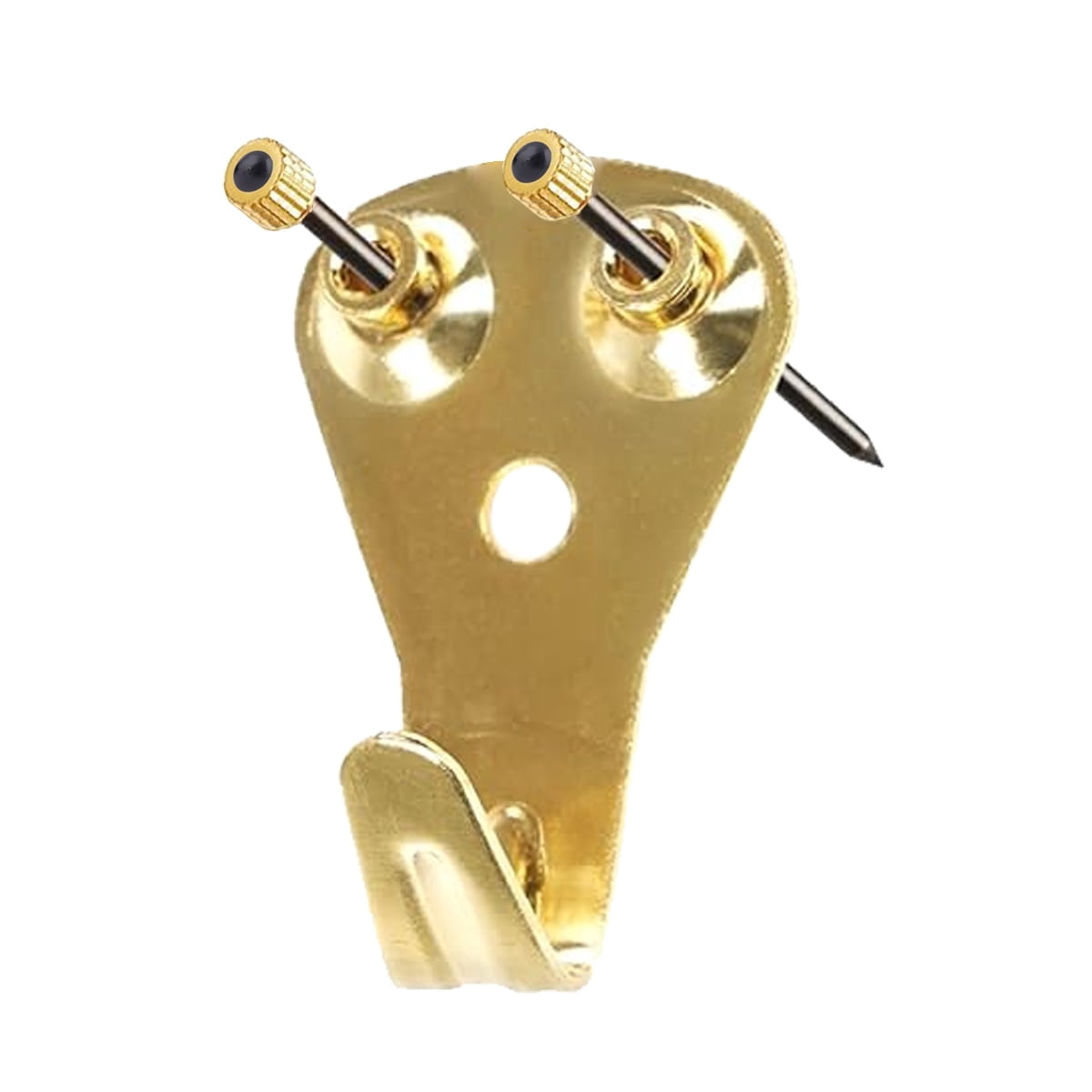 Framer Supply 50LB Weight Capacity Premium Brass Plated Hanger 100 Bulk Pack for Picture Hanging, Frames & Wall Mounting