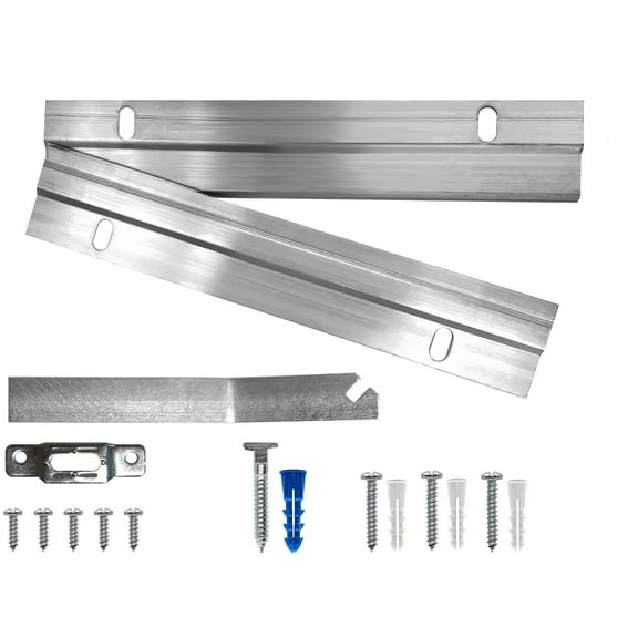 Framer Supply 6" Cleat Bar Set with T-Lock Screw Security System Hardware for Heavy Wood Frames and Mirrors - 1 Set