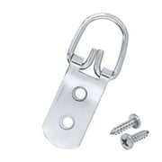Framer Supply Heavy Duty 2 Hole Steel D-Ring Picture Hangers & #6 1/2" Pan Head Philips Screws, 100 Pack