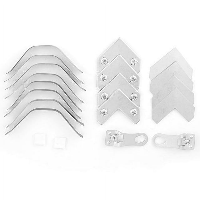 Framer Supply Metal Picture Frame Hardware Bulk Pack for Assembling 5 Frames