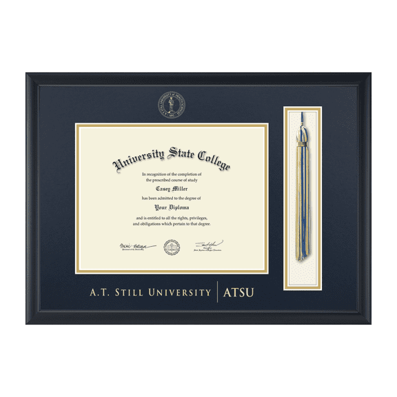 Framerly - ATSU Tassel Diploma Frame In Black Moulding