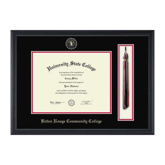 Framerly - Baton Rouge Tassel Diploma Frame In Black Moulding