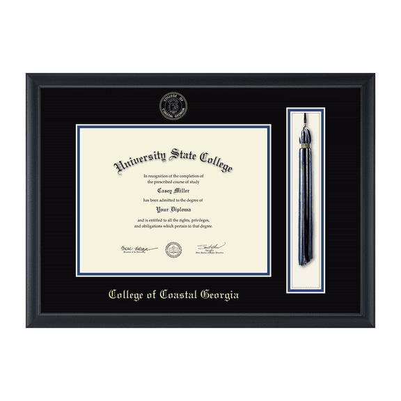 Framerly - CCGA Tassel Diploma Frame In Black Moulding