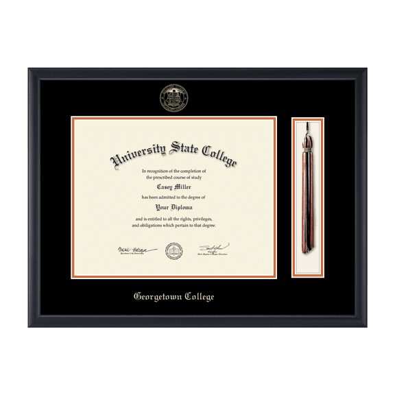 Framerly - Georgetown Tassel Diploma Frame In Black Moulding