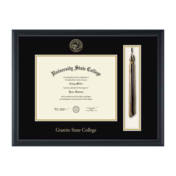Framerly - Granite State Tassel Diploma Frame In Black Moulding