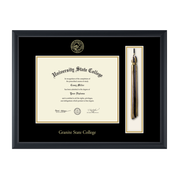 Framerly - Granite State Tassel Diploma Frame In Black Moulding