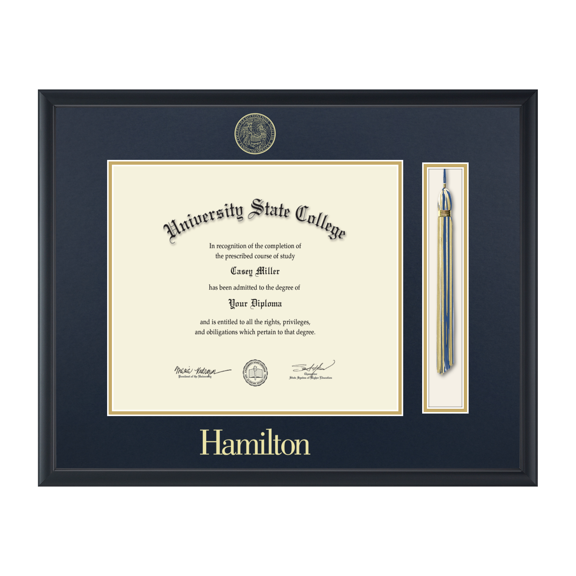 Framerly - Hamilton Tassel Diploma Frame In Black Moulding