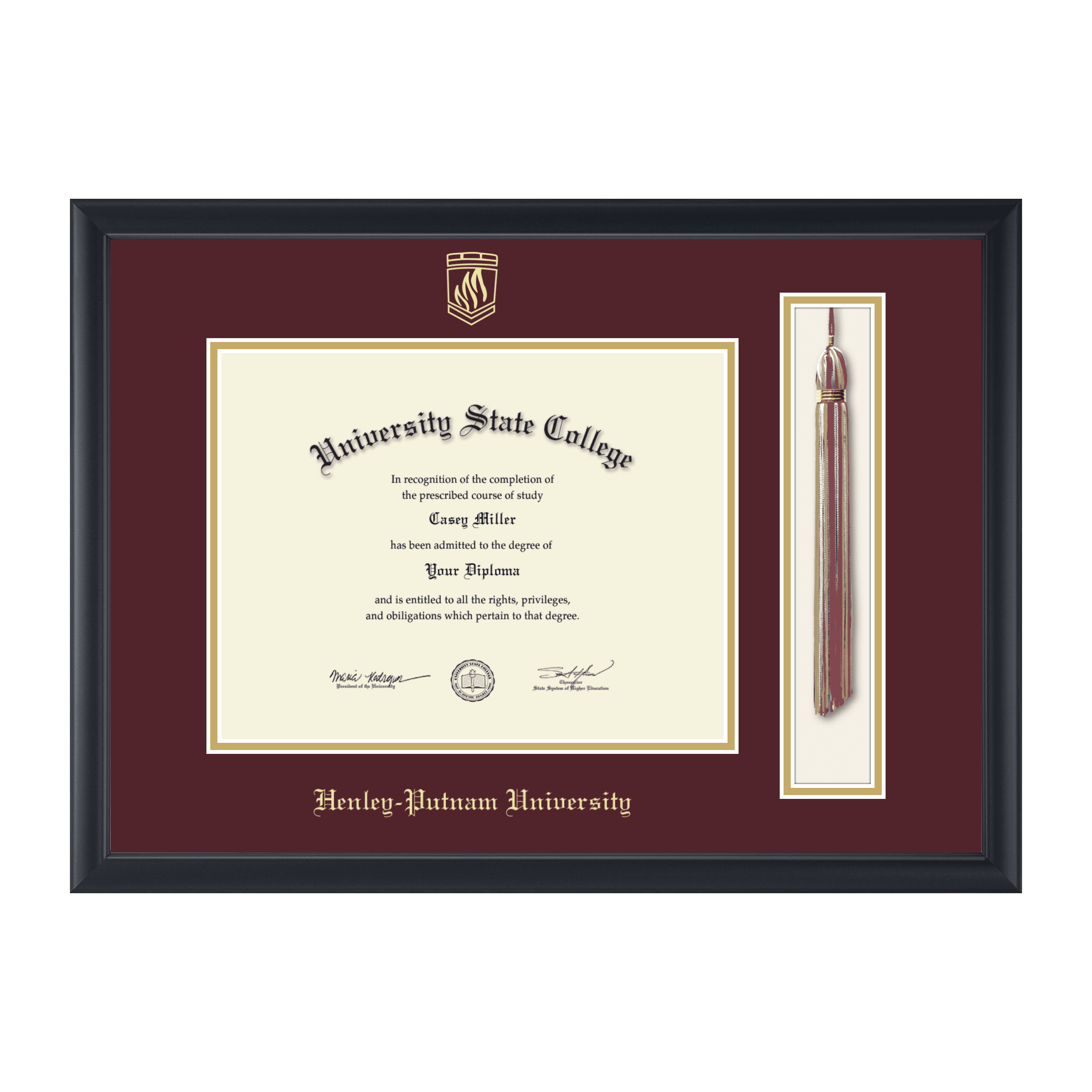 Framerly HenleyPutnam Tassel Diploma Frame In Black Moulding
