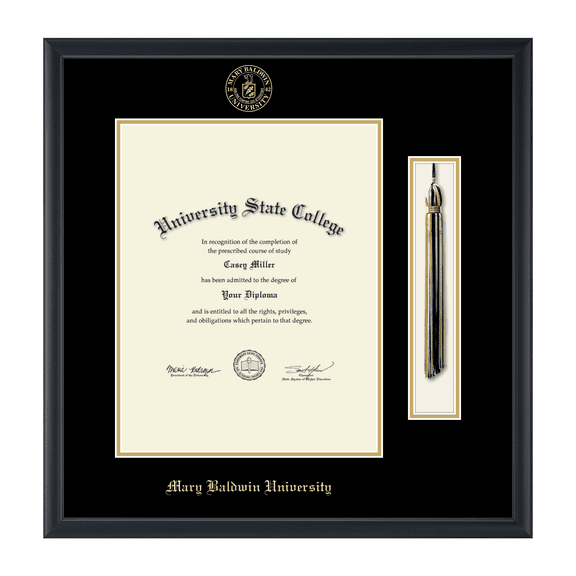 Framerly - MBU Tassel Diploma Frame In Black Moulding