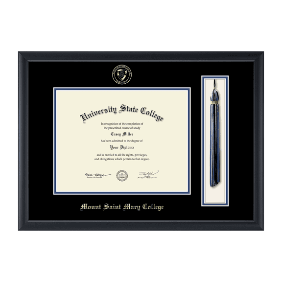 Framerly - MSMC Tassel Diploma Frame In Black Moulding