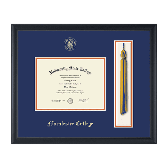 Framerly - Macalester Tassel Diploma Frame In Black Moulding
