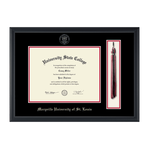 Framerly - Maryville St. Louis Tassel Diploma Frame In Black Moulding