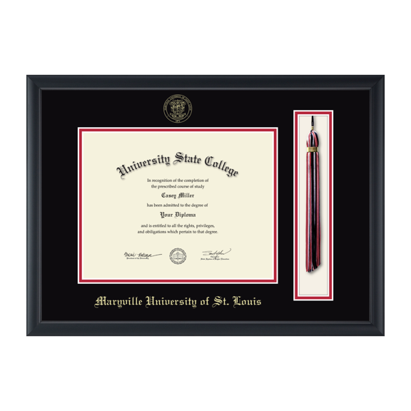 Framerly - Maryville St. Louis Tassel Diploma Frame In Black Moulding