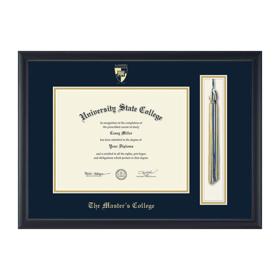 Framerly - Master's Tassel Diploma Frame In Black Moulding
