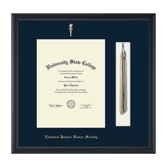 Framerly - NJHS Tassel Certificate Frame In Black Moulding