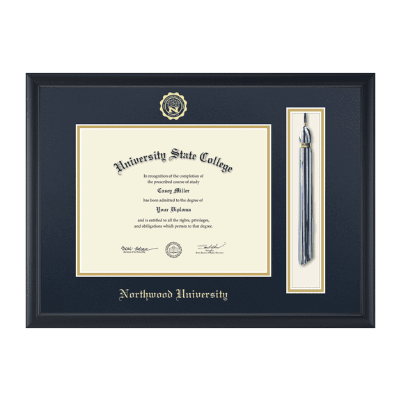 Framerly - Northwood University In Texas Tassel Diploma Frame In Black Moulding