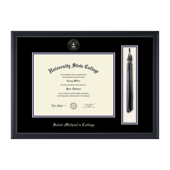 Framerly - Saint Michael's Tassel Diploma Frame In Black Moulding