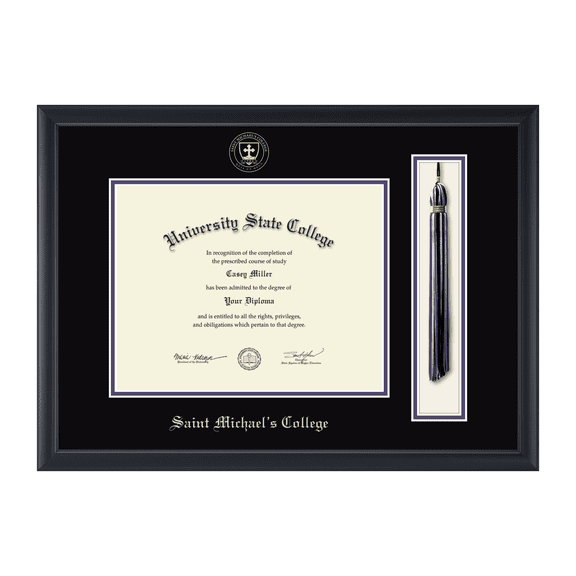 Framerly - Saint Michael's Tassel Diploma Frame In Black Moulding