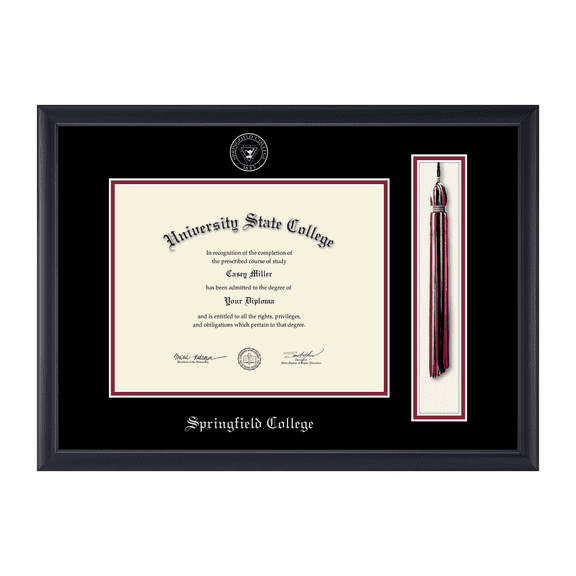 Framerly - Springfield Tassel Diploma Frame In Black Moulding