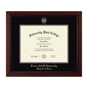 Framerly - TAMU Law Diploma Frame with Black and Maroon Mat