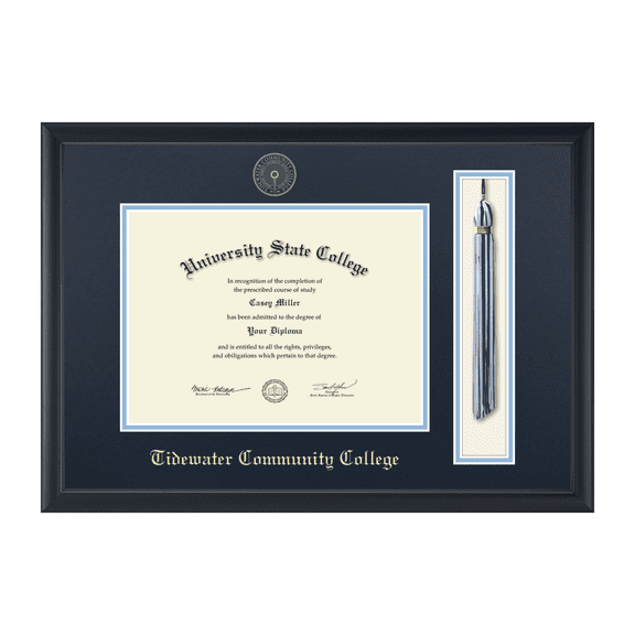 Framerly - Tidewater Tassel Diploma Frame In Black Moulding
