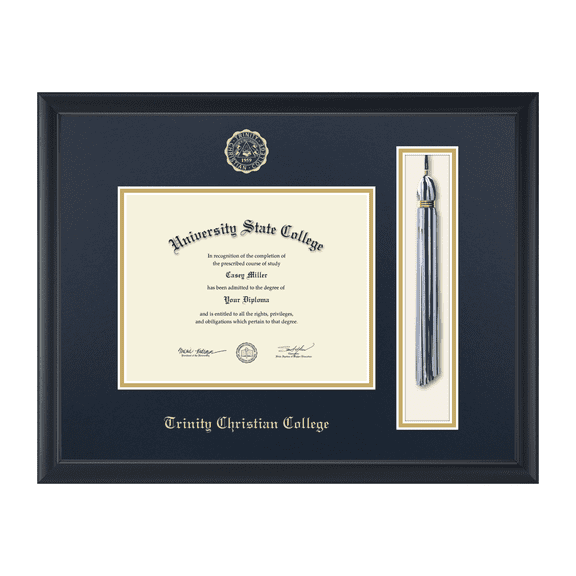 Framerly - Trinity Christian Tassel Diploma Frame In Black Moulding