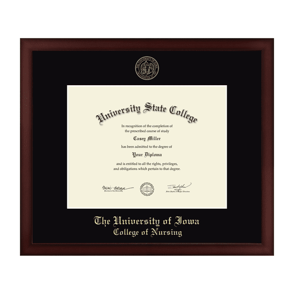 Framerly - UI Nursing Diploma Frame with Black Mat