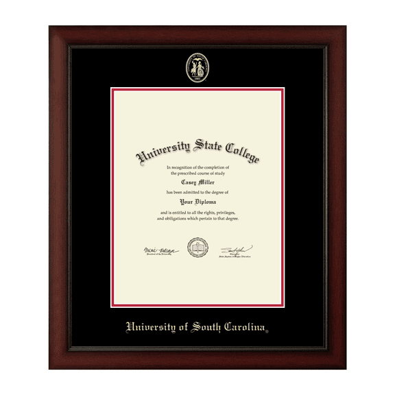 Framerly - USC Diploma Frame with Black and Red Mat