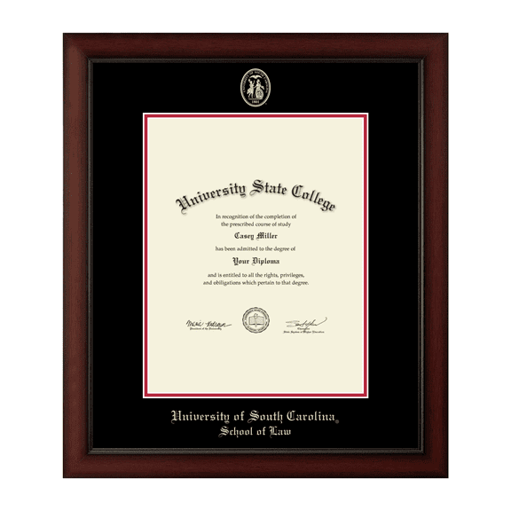 Framerly - USC Law Diploma Frame with Black and Red Mat