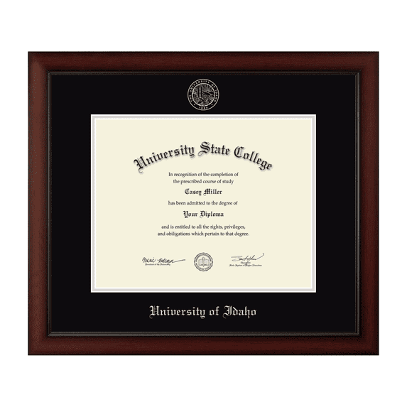 Framerly - UI Diploma Frame with Black and Silver Mat
