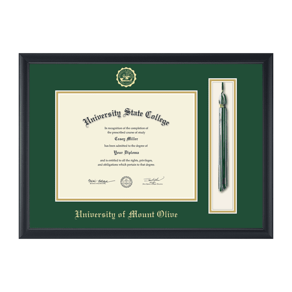 Framerly - Mount Olive Tassel Diploma Frame In Black Moulding