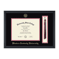 thumbnail image 1 of Framerly - WKU Tassel Diploma Frame with Black and Red Mat, 1 of 7