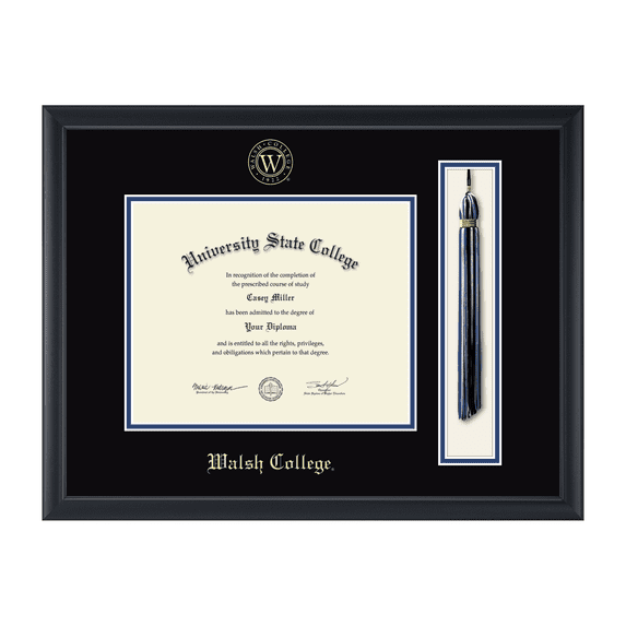 Framerly - Walsh Tassel Diploma Frame In Black Moulding