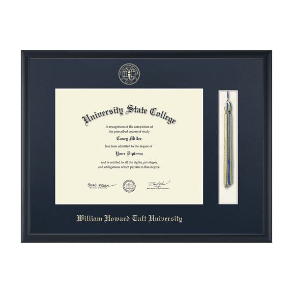 Framerly - William Howard Taft Tassel Diploma Frame In Black Moulding