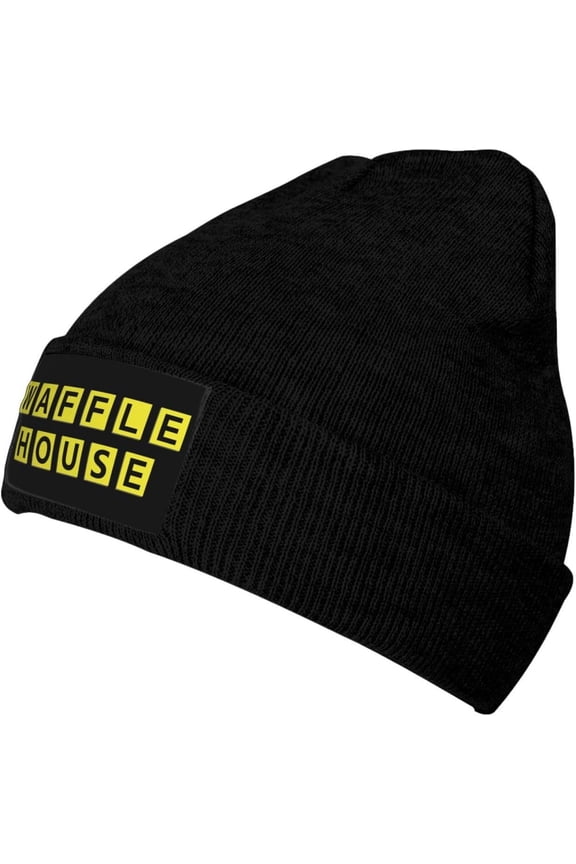 Frames Waffle House Knit Cuffed Beanie Warm Winter Hats Unisex Skull Knit Cap Fashion Ski Hat for Men and Women