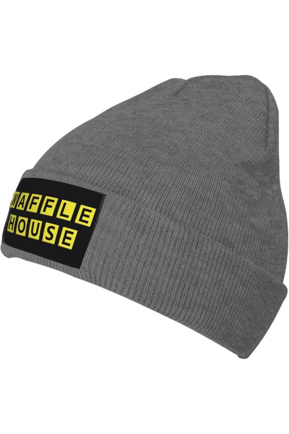 Frames Waffle House Knit Cuffed Beanie Warm Winter Hats Unisex Skull Knit Cap Fashion Ski Hat for Men and Women