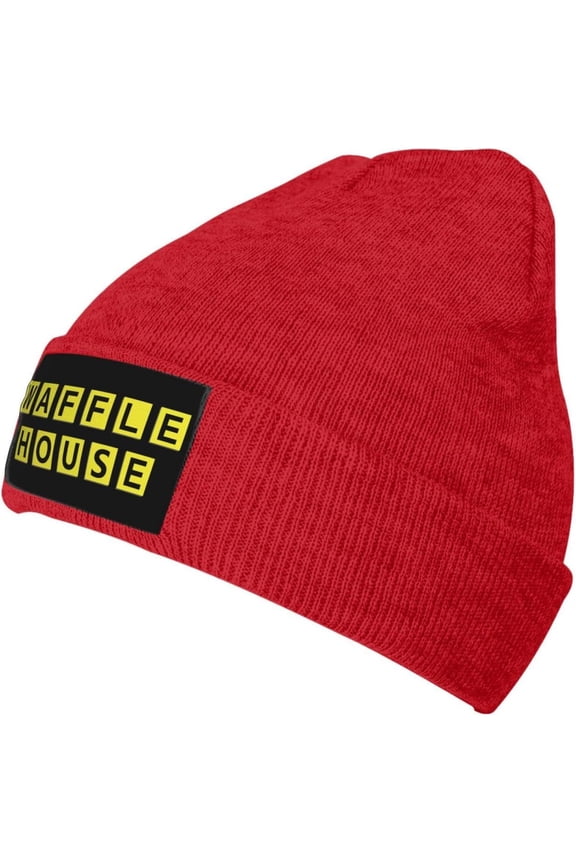 Frames Waffle House Knit Cuffed Beanie Warm Winter Hats Unisex Skull Knit Cap Fashion Ski Hat for Men and Women