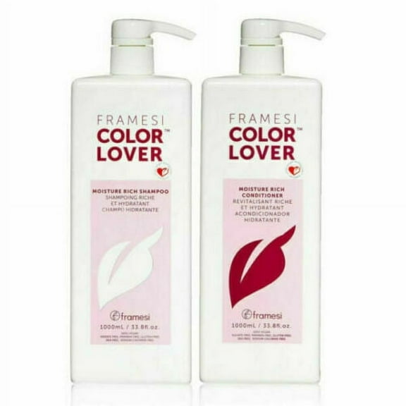 Framesi Color Lover Moisture Rich Shampoo & Conditioner Liter Duo (33.8 oz each)
