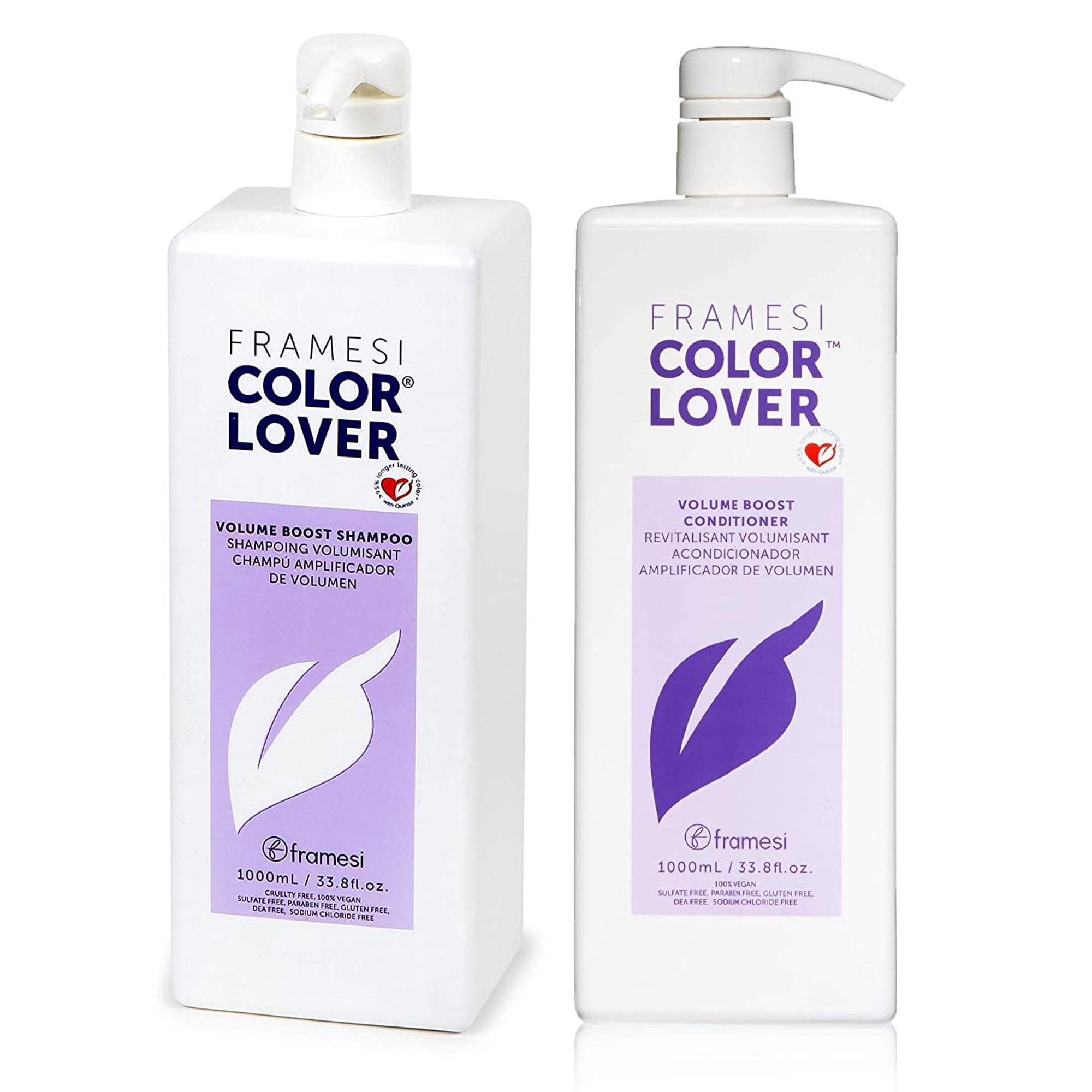 Framesi Color Lover Volume Boost Shampoo 33.8 fl oz and Conditioner, 33