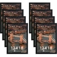 thumbnail image 1 of Frametory, 12x18 Black Picture Frame 8 Pack - Engineered Wood With Plexiglass - Golden Gate Bridge Poster Frame, 1 of 14