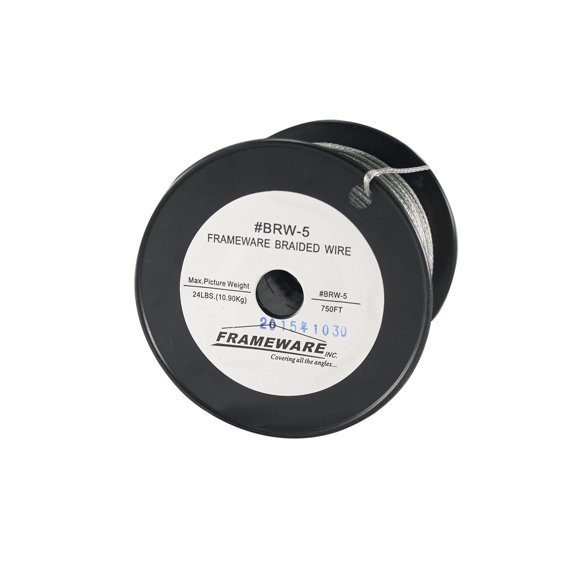 Frameware Braided Picture Wire #5, 750 Feet of Steel Frame-Hanging Hardware, 24-Pound Max Weight C106