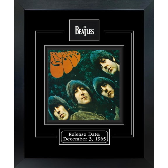Frameworth Rubber Soul Beatles Framed Wall Art 12.5x15" Black Frame
