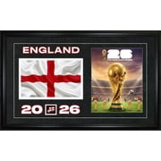 Frameworth Team England Framed Wall Art 15x24" FIFA World Cup 2026 Black Frame Officially Licensed FIFA Premium Sports Memorabilia Ready to Hang Collectible Display Made in Canada Gift for Fans