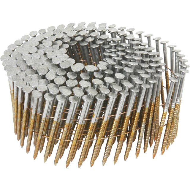 Framing Nails, 23/8" x.113, Wire Coil, Full Round Head, Brite, Basic