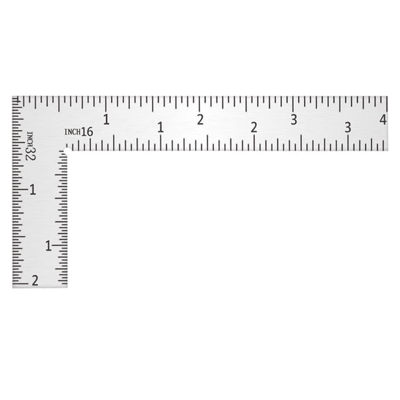 Framing Square, 2 inch x 4 Carpenter Square Ruler Stainless Steel Right Angle Metal L Squares for Engineers