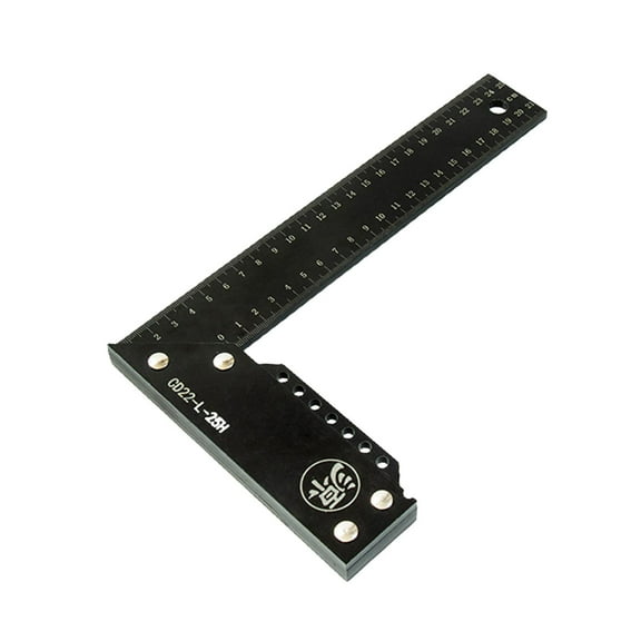Framing Square Measuring Layout Tool Marking Tool Professional L Shaped Ruler Black 250mm