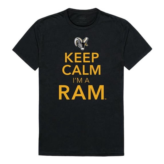 Framingham State University Rams Keep Calm Short Sleeve T-Shirt, Black - Medium