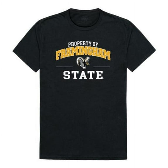 Framingham State University Rams Property College T-Shirt, Black - Small