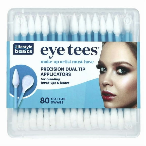 Fran Wilson, Eye Tees, Precision Makeup Applicators, 80 Cotton Swabs Pack of 4