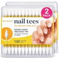 thumbnail image 1 of Fran Wilson NAIL TEES COTTON TIPS 120 Count (2 PACK) - The Ultimate Nail Tool, Multi-Purpose Double-sided Swabs with Pointed Ends for Precise Touch-ups and the Perfect At-Home Manicure & Pedicure, 1 of 7
